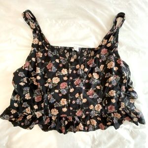 American Eagle Floral Peplum Tank top